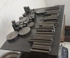 12l14 Steel Short Bar Lot     Round hex square     121 Pcs     27 35 Lbs     Cnc Machine