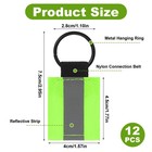 Xthrotsenk 12 Pcs Reflective Keychain  High 1 57 X 1 77 Inches  Green