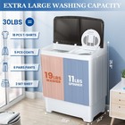 Compact Mini Twin Tub Washing Machine Portable 30lbs Laundry Washer And Spinner
