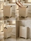 Rolling Laundry Basket On Wheels     Foldable Ventilated Clothes Hamper 20    Tall