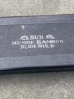 Sun Hemmi Bamboo Slide Rule Made In Occupied Japan With Case
