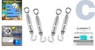 Heavy-duty 304 Stainless Steel Turnbuckles Set Of 4     Adjustable Hook   Eye
