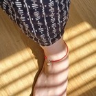 New Women s Mini Red Coral With Freshwater Pearl  Handwoven Ankle Bracelet