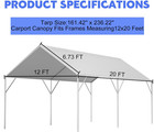 10  X 20  Portable Heavy Duty Canopy Garage Tent Car Carport Shelter