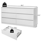 6-drawer Chest Of Drawers Particleboard Textured Melamine Finish Drawer Cabinet