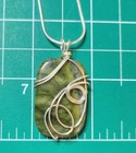 Genuine Connemara Marble Pendant  Green Irish Necklace  Silver Plated