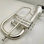 Bb Flugelhorn Silver Plated Yellow Brass Bell Musical Instrument With Case