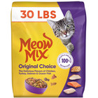  2 Pack  Meow Mix Original Choice Dry Cat Food Chicken Turkey Fish 30 Lb