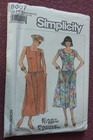 Vtg 1980s Simplicity 8007 Dropped Waist Dress Sewing Pattern 6-12 Ff Uncut