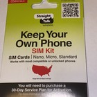 Bring Your Phone Straight Talk Nano Sim Card Activation Kit One Free Shipping Ne