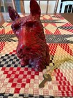 Antique Cast Metal Scottie Dog Coin Bank With Original Key