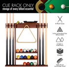 Wall-mounted Pool Cue Rack For 6 Sticks   Ball Set - Billiard Room Accessory