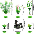 Fish Tank Accessories Aquarium Decorations Plants  9pcs Green Fish Tank 