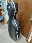 Bellafina Hard Shell Cello Case With Wheels     Black With Burgundy Interior