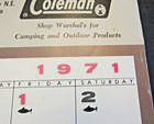 Vtg 1971 Sportsman Spiral Calendar Scrapbook Warshals Sporting Goods Seattle Wa