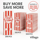 1 1 Oz Popcorn Bags Red   White Striped Leak Proof Popcorn3 3 4  X1 3 4  X9 1 2 