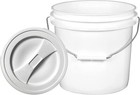 2 Gallon White Food Grade Bucket Pail With Screw On Lid  pack Of 2 