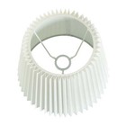 10 l X 10 w X 8 h Knife Pleat Accent White Fabric Lamp Shade