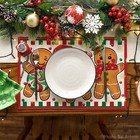 Artoid Mode Gingerbread Candy Cane 12  X 18   Rectangular 4 Pcs  Red beige