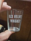 Vintage Rare Antique 1900s Old Velvet Whiskey Pre Pro Advertising Shot Glass