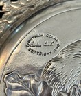 Vtg 1998 Arthur Court Aluminum Serving Platter Or Tray  Rabbits Floral Border  