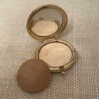 Vintage Estee Lauder Compact Gold Tone Round Mirror Pressed Powder Engraved Lyc