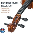 Cecilio 1 2 Violin Solidwood Violin With Hard Case  Bow  Rosin  Tuner  Should