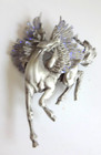 Vtg 1980s Jj Pegasus Brooch Winged Horse Greek Mythology Purple Glitter Pewter