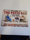 Funny Patio Bar Sign 8x12 Metal Wall Art Retro Tin Plaque Man Cave Garage