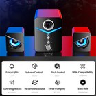 Stereo Bass Sound Computer Speakers System Channel Usb Wired Ambient Light Usa