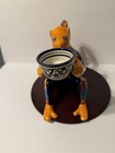 Talavera Mexican Folk Art Ceramics Ex Large Monkey With Candle Holder 9w X 12l
