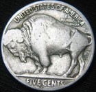 Nice Tougher Date 1920-s Buffalo Nickel 5   Free Shipping  Le42ew