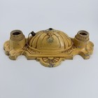 Antique Art Deco 2 Light Flush Mount Ceiling Fixture Architectural Salvage
