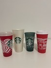 Starbucks Reusable 3 Grande 1 Venti Plastic  Coffee Cup Tumblers Vgc