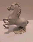 Vintage White Porcelain Rearing Horse Figurine 8    Stallion Statue Made In Korea