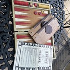 Vintage Butterscotch Red Bakelite Backgammon Magnetic Travel Set