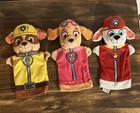 Melissa And Doug Paw Patrol Hand Puppet Rubble Marshall Skye 11    Lot Of 3