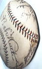 Huge 24 In 1927 Babe Ruth Yankees Signed Baseball Wood Wall Art Display   Wow