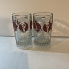 Anchor Hocking Sports Theme Heavy Glass Beer Mugs Steins Lot Of 4