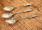 Gorham-set Of Three Sterling Figural Nuremberg Demitasse 5 O clock Spoons C 1885