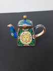 Vintage Mini Floral Porcelain Teapot Trinket Box