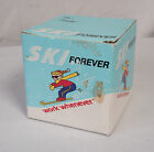 Ski Forever Work Whenever Coffee Mug Vintage 80s Awesome  Russ Berrie Korea