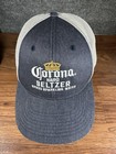 Corona Hard Seltzer Snapback Trucker Ball Cap Hat Embroidered Blue White Mesh
