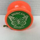 Set Of 2 1960s Duncan Butterfly Yo-yos Orange And Green  Made In Usa Xtra String