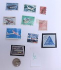 Lot Of 10 Airplane Plane World Wide Postage Stamp Mix