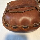 Vintage Natural Cowhide Rawhide Leather Small Purse Bag Handmade Pouch