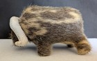 Vintage Alaskan Native Handmade Musk Ox Figurine Plush Toy Seal Fur