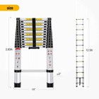 12 5ft Telescoping Ladder Aluminum Telescopic Extension Multi Purpose Ladders   
