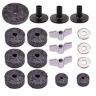 18pcs Cymbal Accessories Wing Nut Cymbal Felt High Hat Clutch Felt For Drum