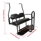 For 00-13 Club Car Ds Golf Cart Rear Flip Seat Kit W  Grab Bar -  Black Cushions